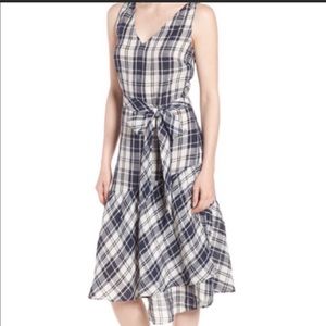 Nordstrom Signature plaid linen dress